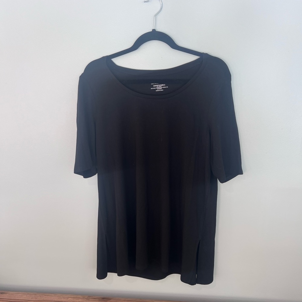 Chico's Size 2 Black Top